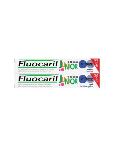 Fluocaril Junior Sabor Chichle Duplo 2x75ml