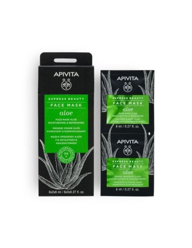 Apivita Express Beauty Mascarilla Aloe 2x8ml