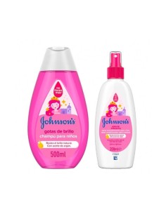 Johnsons Pack Gotas de Brillo Champu 500ml + Spray 200ml