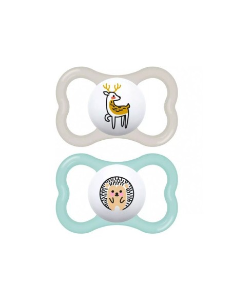 Mam Chupete Silicona Supreme +6m 2u Azul