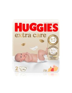 Huggies Extra Care Talla 2 (3-6Kg) 24unid