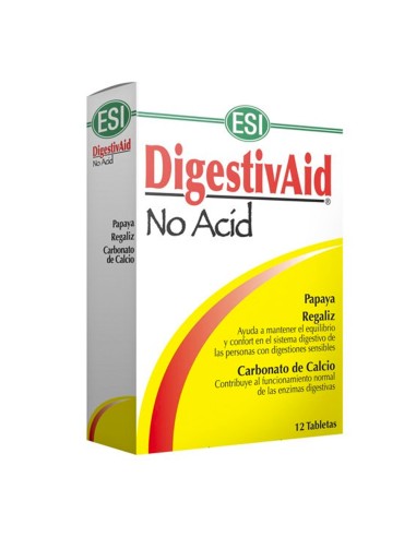Esi Digestivaid No Acid 12 tabletas