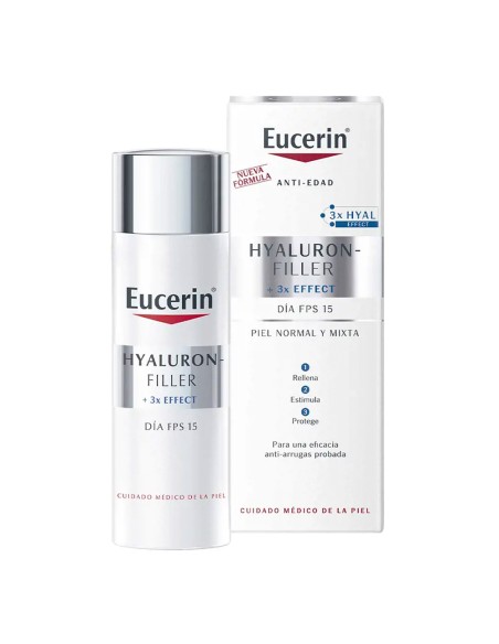 Eucerin Hyaluron Filler x3 Efecto Crema Dia SPF15 50ml Piel Normal Mixta