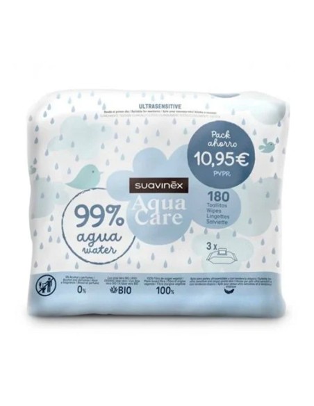 Suavinex Toallitas Aqua Care Trio 3x60u