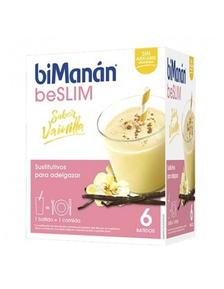 BiManan BeSlim 6 Batidos Vainilla 330g (6x55g)