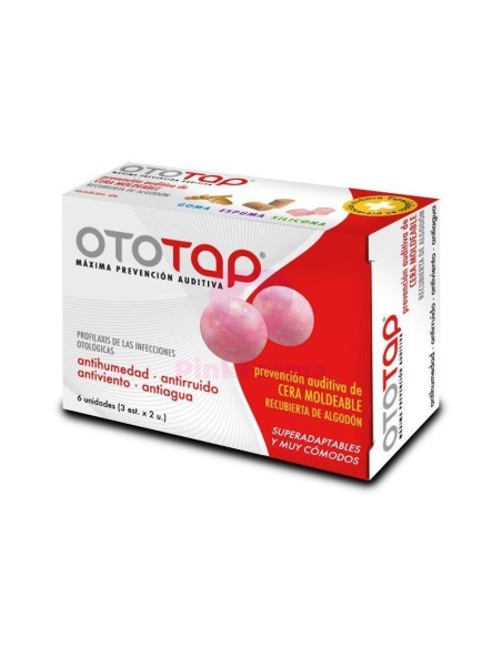 Ototap Tapones Cera Natural 6u