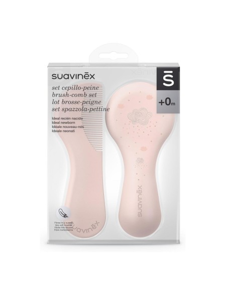 Suavinex Set Cepillo y Peine Rosa