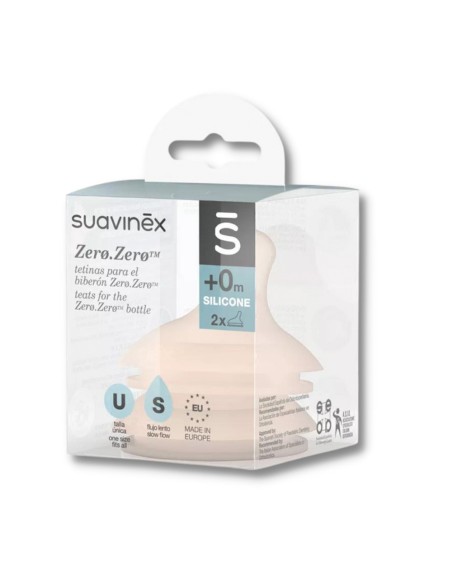 Suavinex Tetina Zero Flujo S +0m 2u