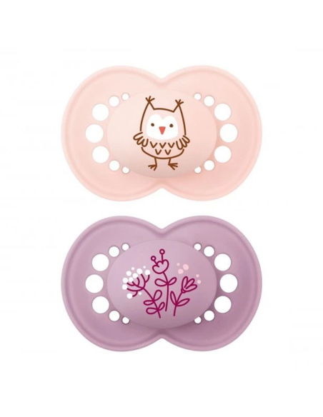 Mam Chupete Silicona Original +16m 2u  Mat Rosa