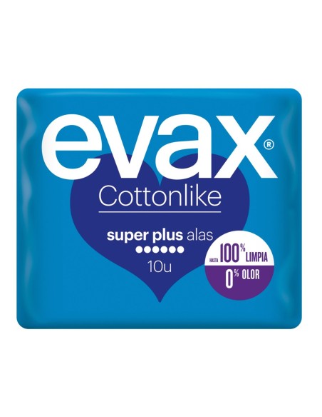 Evax Compresa Cottonlike Super Plus Alas 10uds