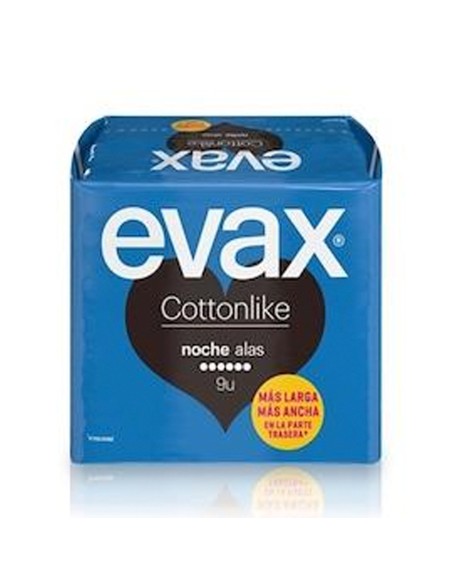 Evax Compresa Cottonlike Noche Alas 9u