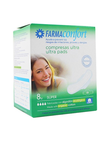 Farmaconfort Compresas Algodon Ultra Super 8ud