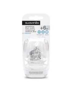 Suavinex Tetina Silicona Anatomica Flujo Medio +6m