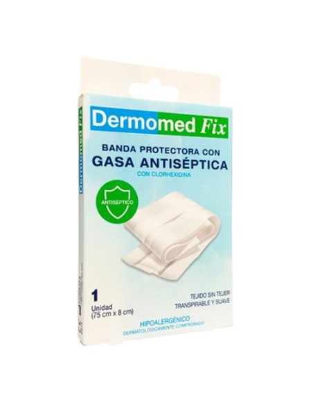 Dermomed Banda con Gasa Antiseptica 75x8cm 1ud