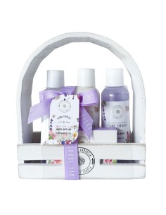 Becasan Cesta Arco Blanco Lavanda