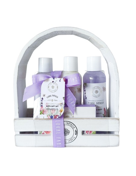 Becasan Cesta Arco Blanco Lavanda